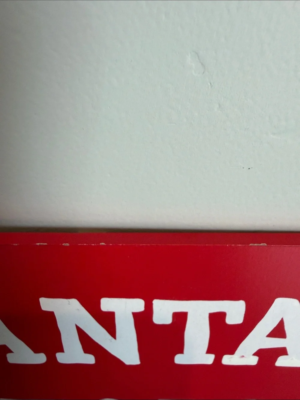 Santa Stops Here Red Chalkboard Countdown Sign Target 2017 Red and White